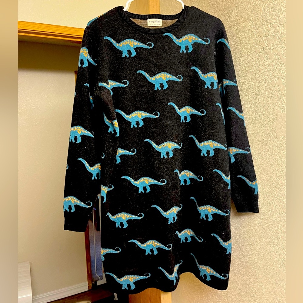 Dinosaur sweater dress - sugarhill brighton